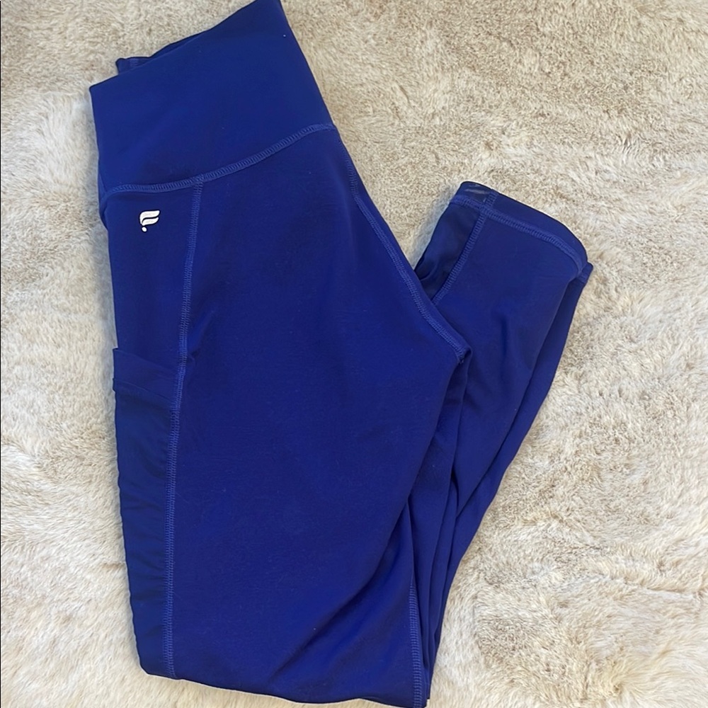 Blue High-Waisted Leggings